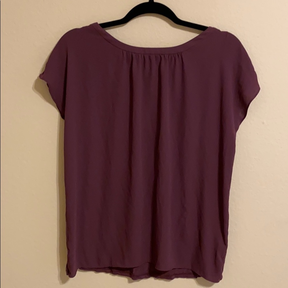 Purple Flowy Loft Top w/ Low Back Size S EUC